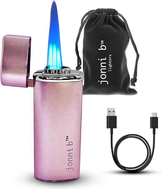 Jonni B Brushed Black 3-Flame Butane Torch Lighter