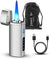 Jonni B Brushed Black 3-Flame Butane Torch Lighter